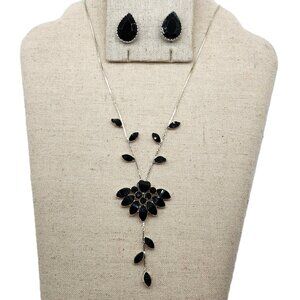 Black & Silver tone Fashion Jewelry Set